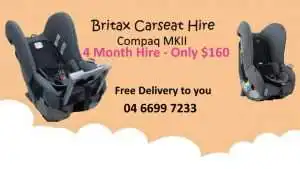 Britax compaq baby car seat hire