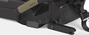 Nuna pipa klik rigid isofix connectors – shows how far the capsule sits from the seat back
