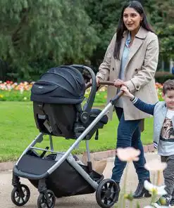 Britax b pod capsule attached to pram easy click and go travel system