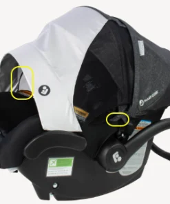 Maxi cosi mico plus extended canopy with ventilation and magnetic clips