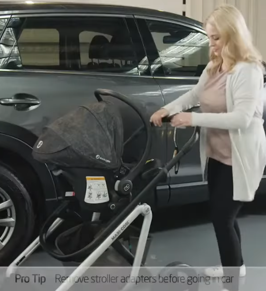 Which Maxi Cosi Capsule Should You Hire In Melbourne? Mum pushing maxi cosi mico plus capsule attached to pram